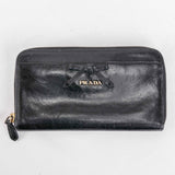 Authentic Prada Black Zippy Wallet