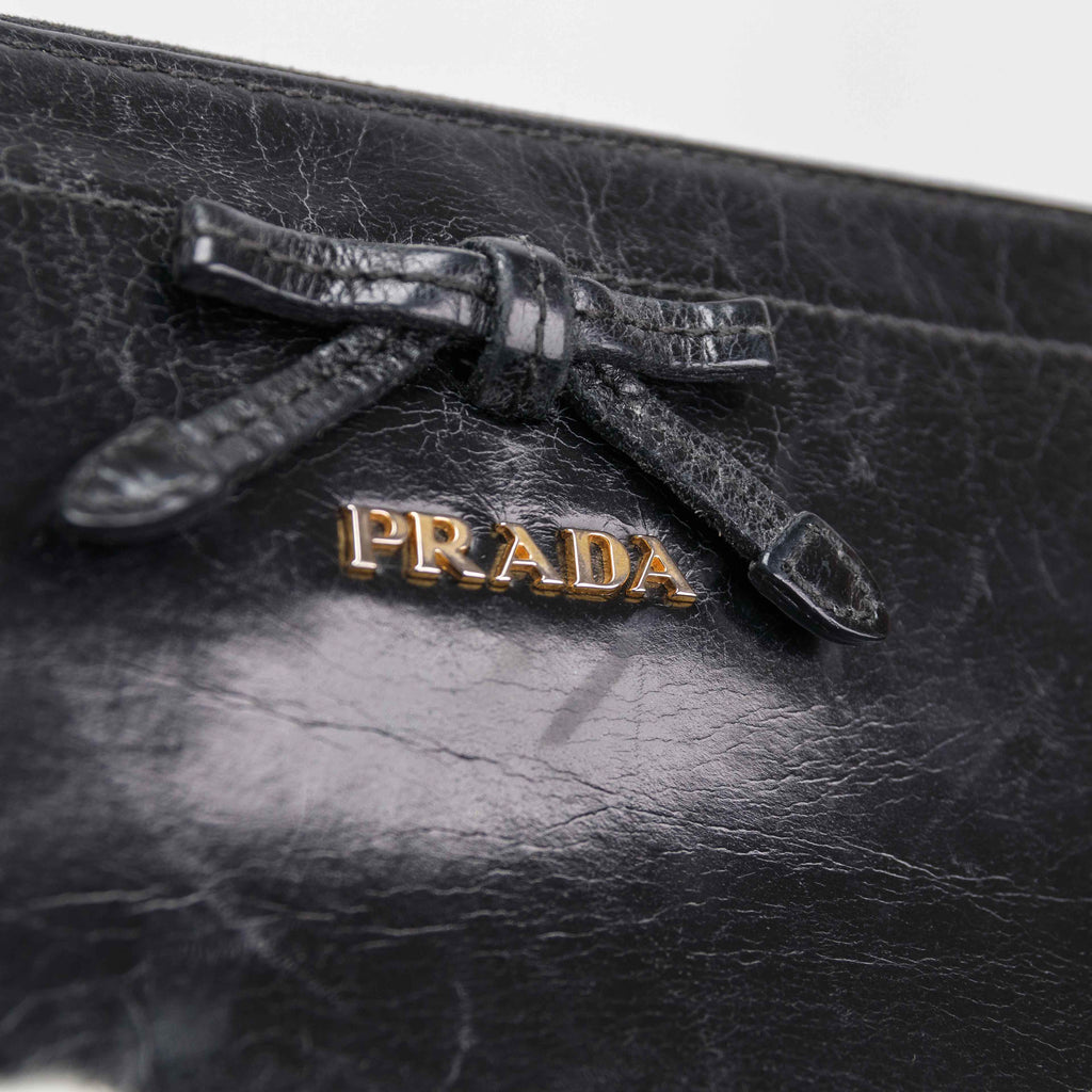 Authentic Prada Black Zippy Wallet