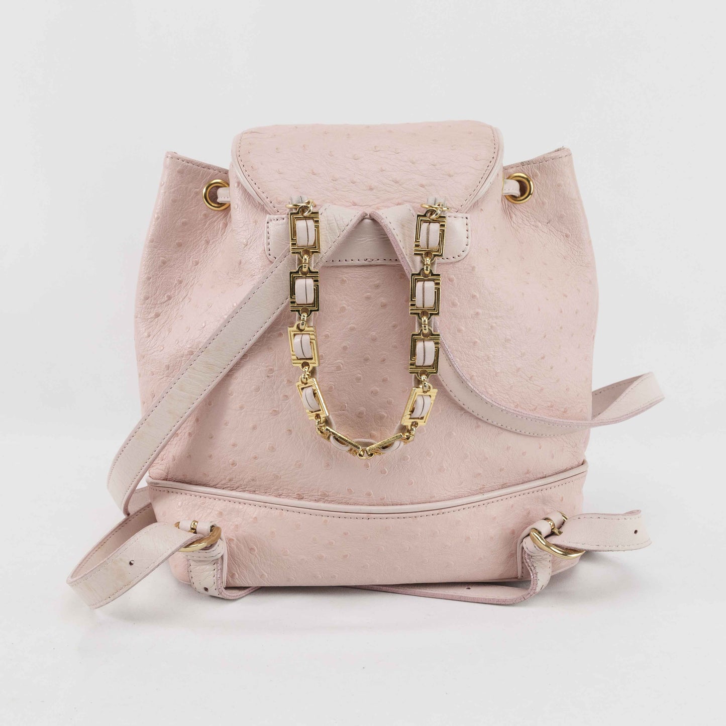 Gianni Versace - Gianni Versace Ostrich Leather Sun Medallion backpack - Backpack