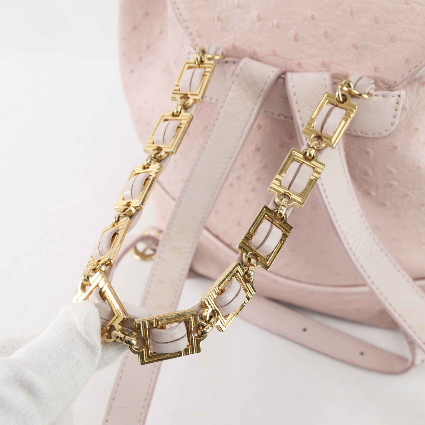 Gianni Versace - Gianni Versace Ostrich Leather Sun Medallion backpack - Backpack