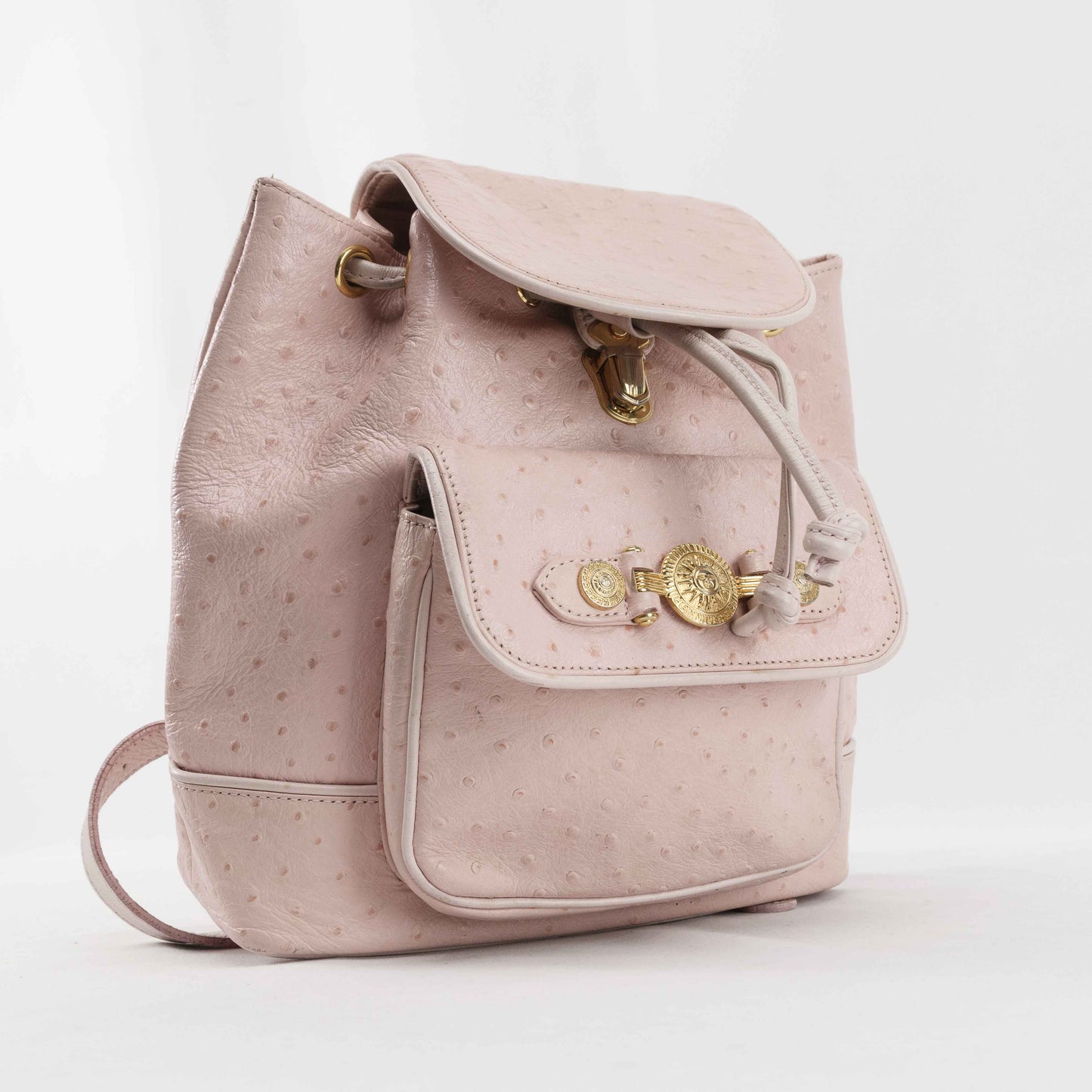 Gianni Versace - Gianni Versace Ostrich Leather Sun Medallion backpack - Backpack