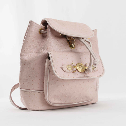 Gianni Versace - Gianni Versace Ostrich Leather Sun Medallion backpack - Backpack