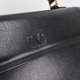 Authentic Valentino Garavani Black Leather Handbag