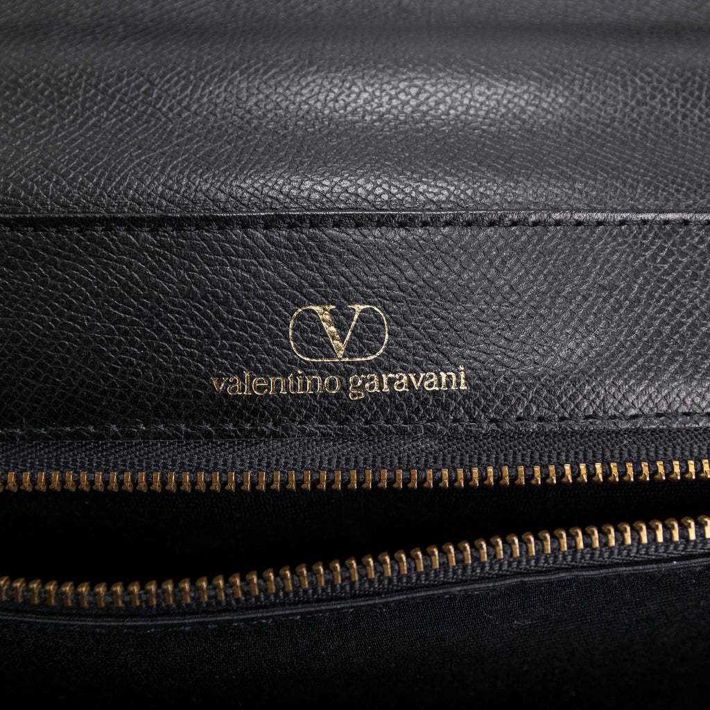 Authentic Valentino Garavani Black Leather Handbag