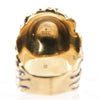 Gucci Lion Head Ring with Black Crystal