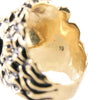 Gucci Lion Head Ring with Black Crystal