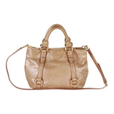 Authentic Miu Miu tan leather 2 way tote bag