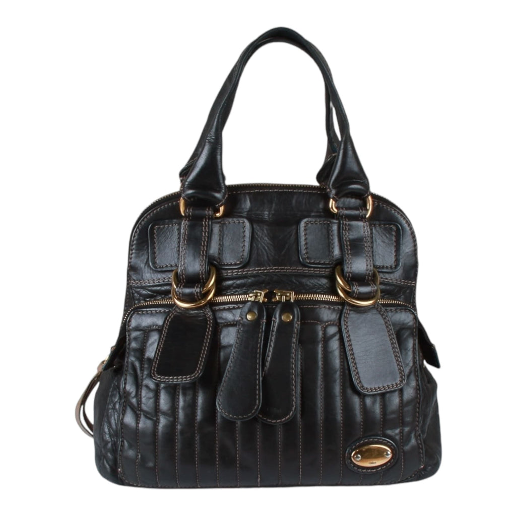 Chloe black leather bag on sale