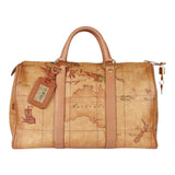 Authentic Alviero Martini Classe world map brown Boston bag