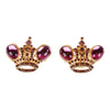 Authentic Gianni Versace crwon face clip on Gold-tone earrings