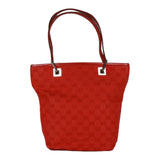 Authentic Gucci red monogram canvas tote bag
