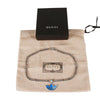 Adidas x Gucci gourmette necklace with Trefoil pendant in palladium tone metal