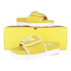 Authentic Gucci x Adidas GG Platform sponge sandals yellow woman's Size 8