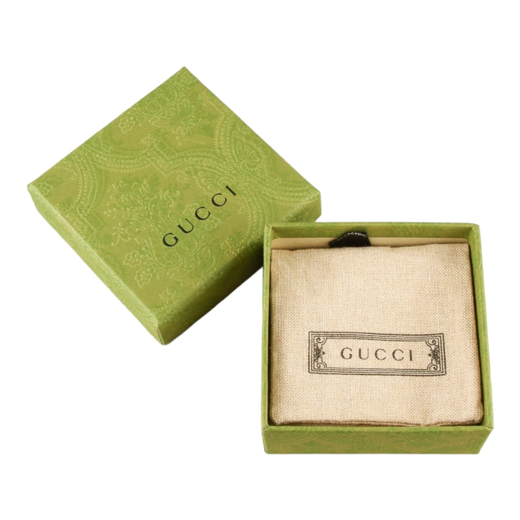 Authentic Gucci interlocking g logo crystal-embellished ring