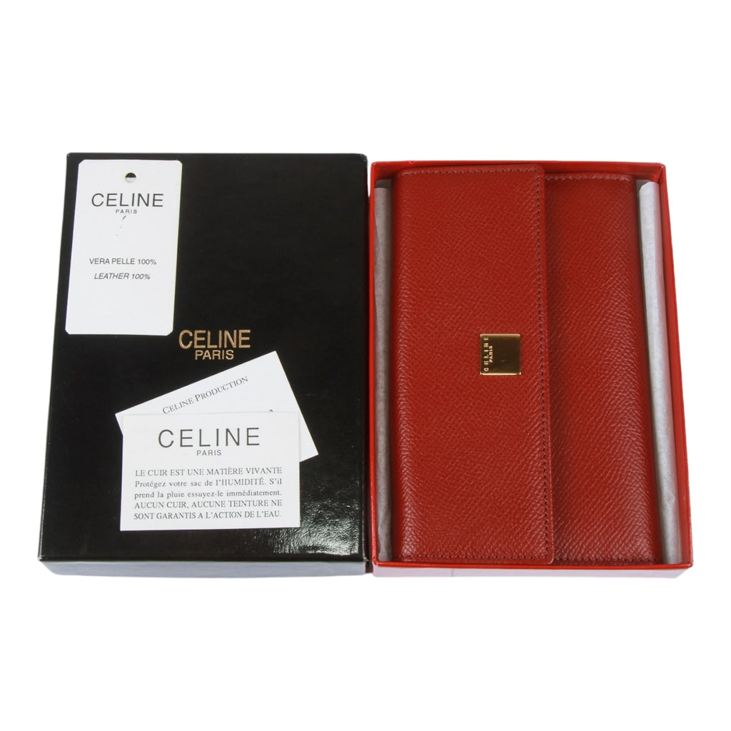 Authentic Celine Paris Red leather Wallet