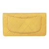 Authentic Chanel Yellow Quilted Leather CC Classic Bifold Long Wallet