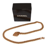 Authentic Chanel chain CC pendant Gold tone belt