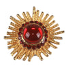 Authentic Gianni Versace sunburst face clip on Gold-tone earrings