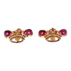 Authentic Gianni Versace crwon face clip on Gold-tone earrings