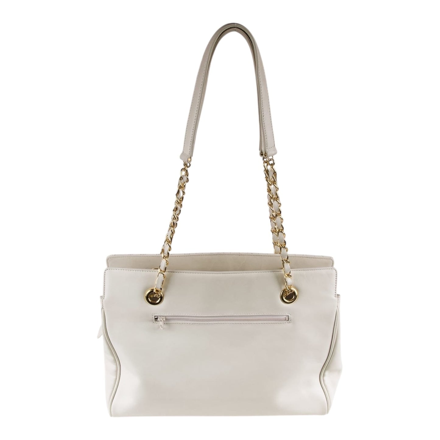 Vintage Moschino heart shape quilted calfskin Gold chain purse