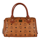 Authentic MCM monogram Boston Bag Brown Germany