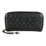 Authentic Jimmy Choo star embossed leather zip around wallet