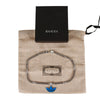 Adidas x Gucci gourmette necklace with Trefoil pendant in palladium tone metal