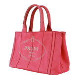 Authentic Prada Canapa Convertible Tote Canvas Mini Pink