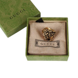 Authentic Gucci Lion Head Motif in Gold tone