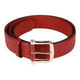 Authentic Gucci Micro Guccissima Belt red leather