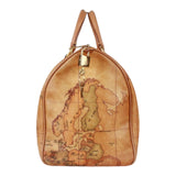 Authentic Alviero Martini Classe world map brown Boston bag