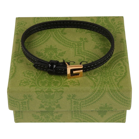 Authentic Gucci Leather bracelet with square G
