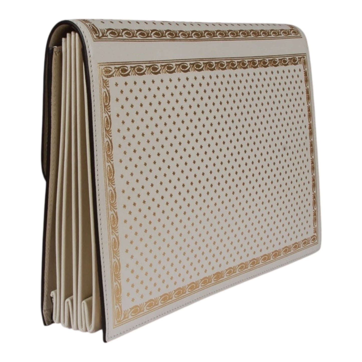 Authentic Gucci Key Lock Flap Portfolio Limited Edition Printed Leather