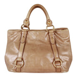 Authentic Miu Miu tan leather 2 way tote bag