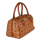 Authentic MCM monogram Boston Bag Brown Germany