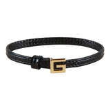 Authentic Gucci Leather bracelet with square G