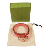 Authentic Gucci Pink Leather belt with interlocking GG buckle