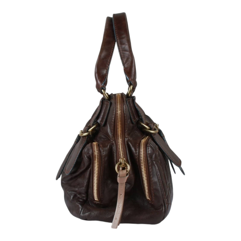 Authentic Chloe Classic Bay Bag Brown Leather