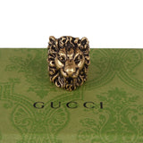 Authentic Gucci Lion Head Motif in Gold tone