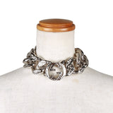 Authentic GUCCI Interlocking G Choker In Silver-toned Metal