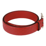 Authentic Gucci Micro Guccissima Belt red leather