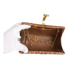 Authentic Lancel wicker rattan clutch with gold chain