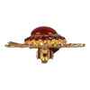 Authentic Gianni Versace sunburst face clip on Gold-tone earrings