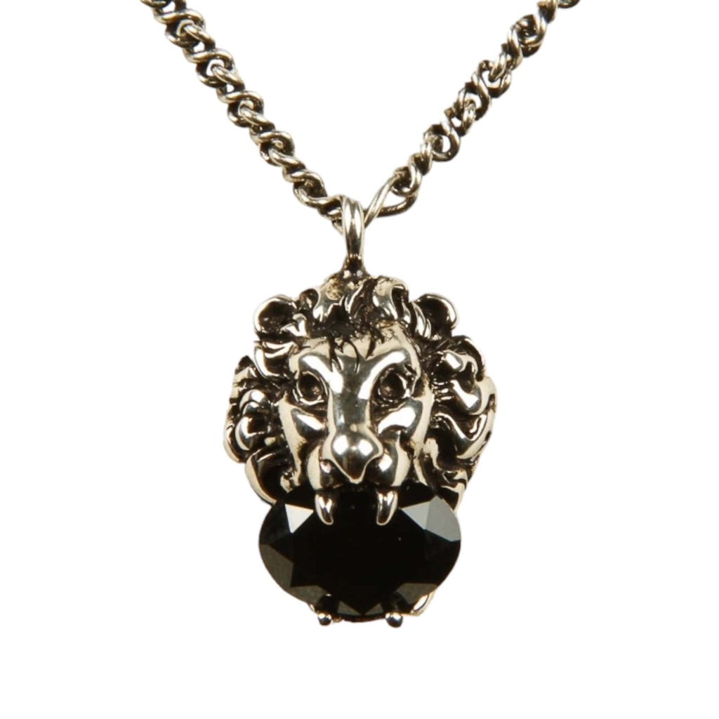 Authentic Gucci Lion head necklace with crystal