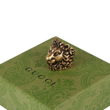 Authentic Gucci Lion Head Motif in Gold tone