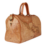 Authentic Alviero Martini Classe world map brown Boston bag