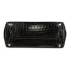 Authentic Salvatore Ferragamo black croc embossed hand bag