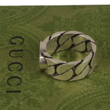 Authentic Gucci Sterling Silver Interlocking Curb Chain Ring