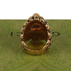 Authentic Gucci Lion Head Motif Crystal Ring In Gold & Black