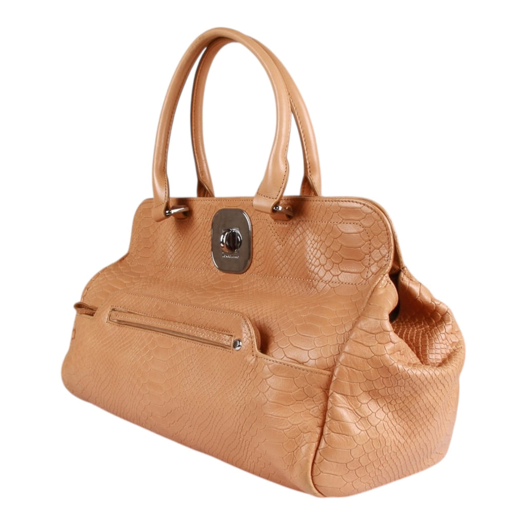 Authentic Longchamp Paris handbag tan leather